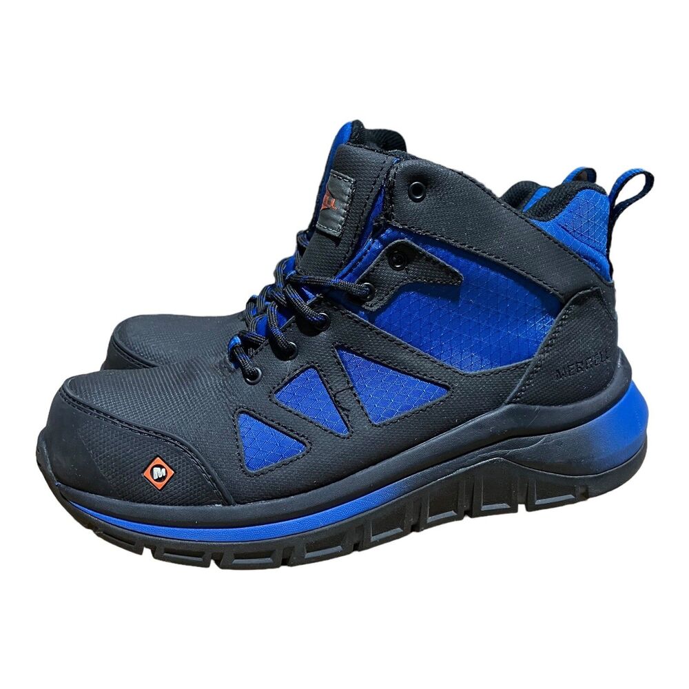 Merrell Steel Toe Moab Work Boots Mens 6.5 Blue EH Safety Industrial Utility‎ - Picture 5 of 8